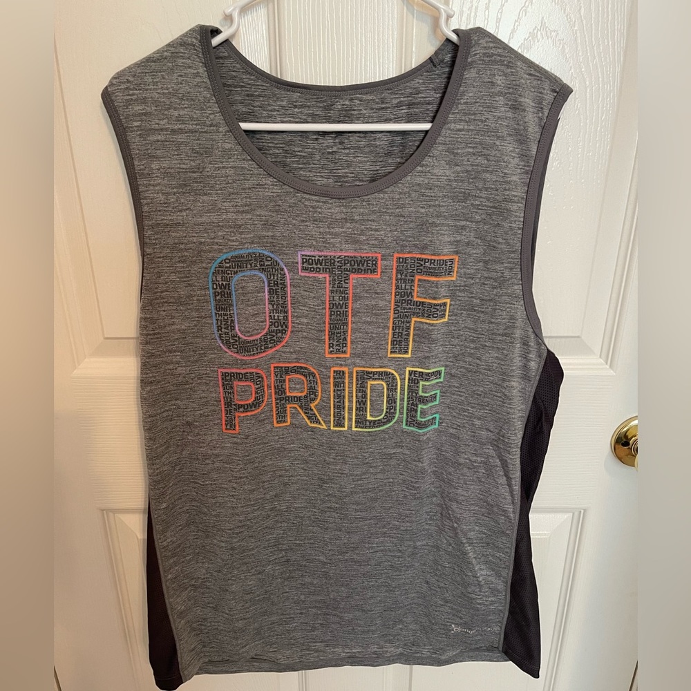Orangetheory OTF Pride Gray Sleeveless Workout Shirt